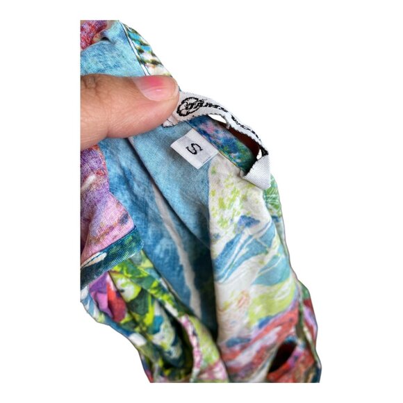 JAMS WORLD small paint abstract tie dye Aztec maxi dress pockets, pleated - Picture 9 of 9